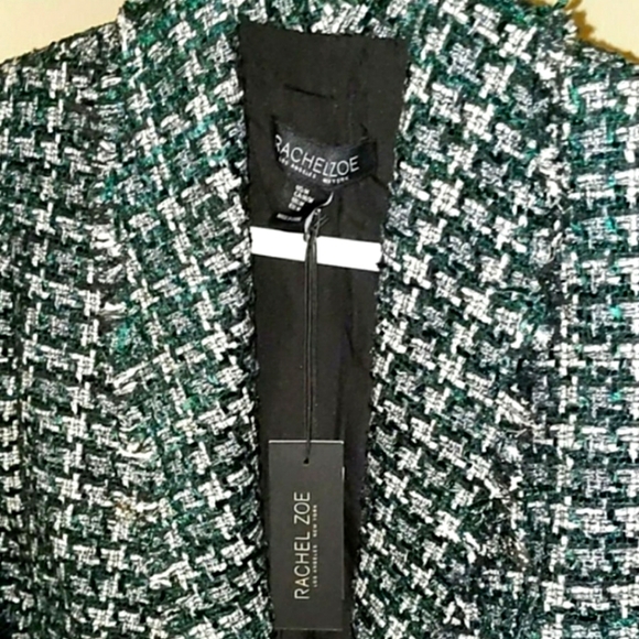 Rachel Zoe Emerald Tweed Jacket - Picture 5 of 7